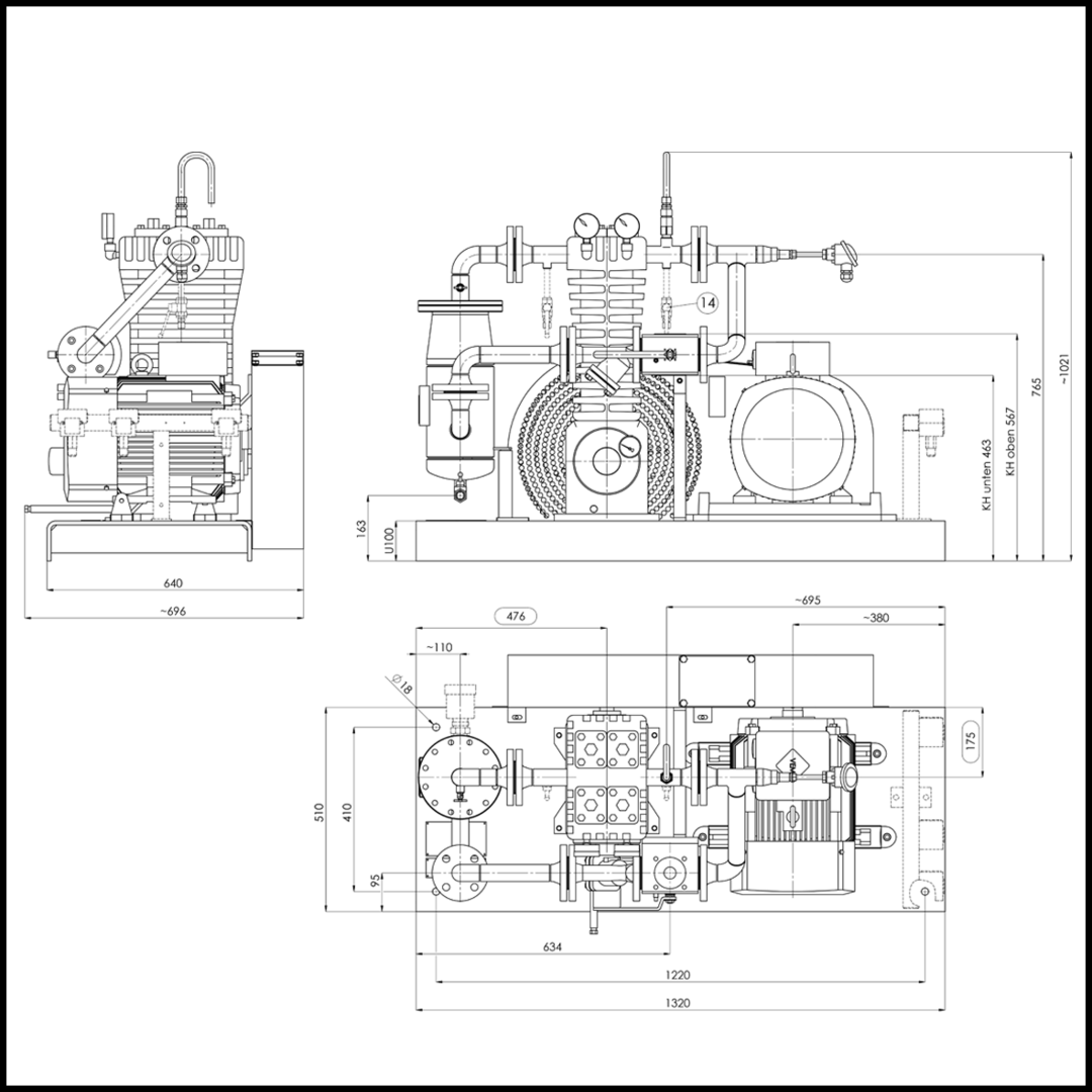 FAS компрессорный агрегат тип Corken 491 Арт.21095